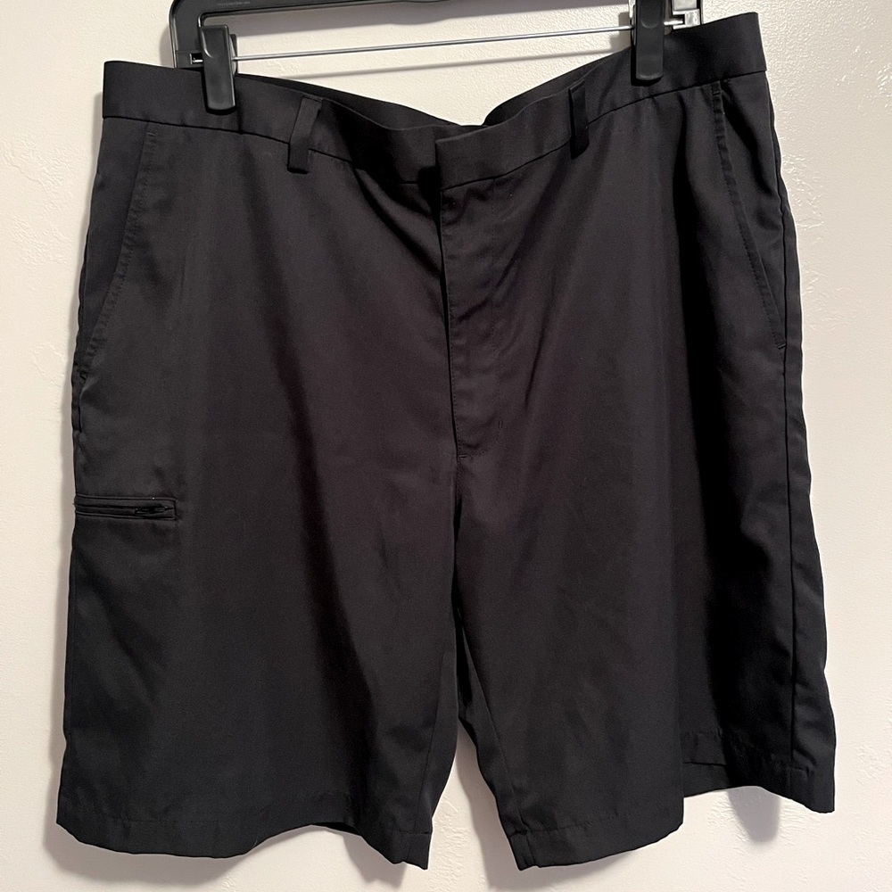 Men's Black Grand Slam Flat Front Shorts Size 38